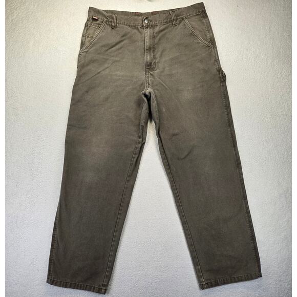 Craftsman Carpenter Pants Men 34x30 Brown Canvas Workwear Utility Skater y2k - Picture 1 of 12